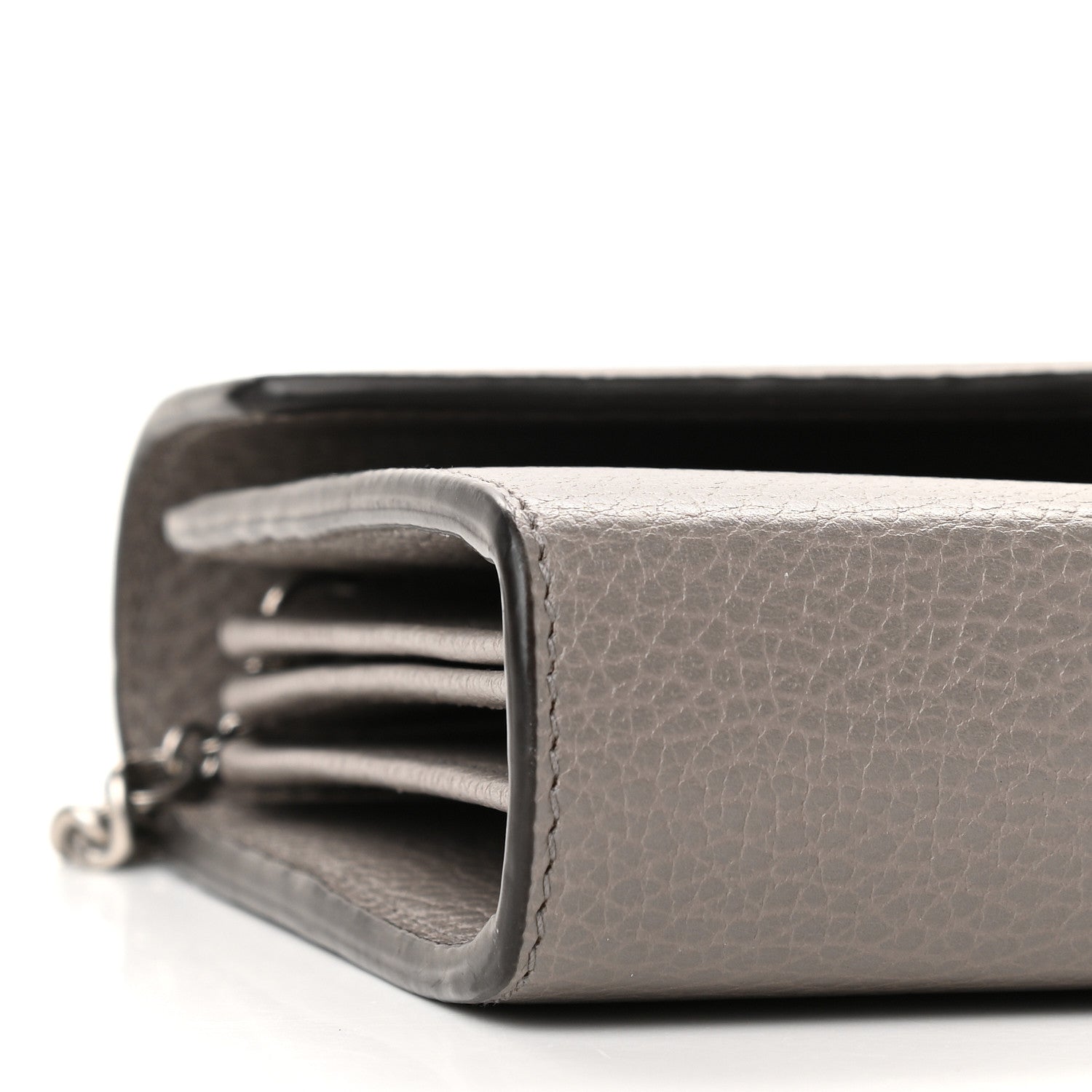 Gucci Dollar Calfskin Crystal Mini Dionysus Chain Wallet Dusty Grey Black Diamond 8 of 9