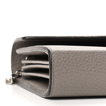 Gucci Dollar Calfskin Crystal Mini Dionysus Chain Wallet Dusty Grey Black Diamond 8 of 9