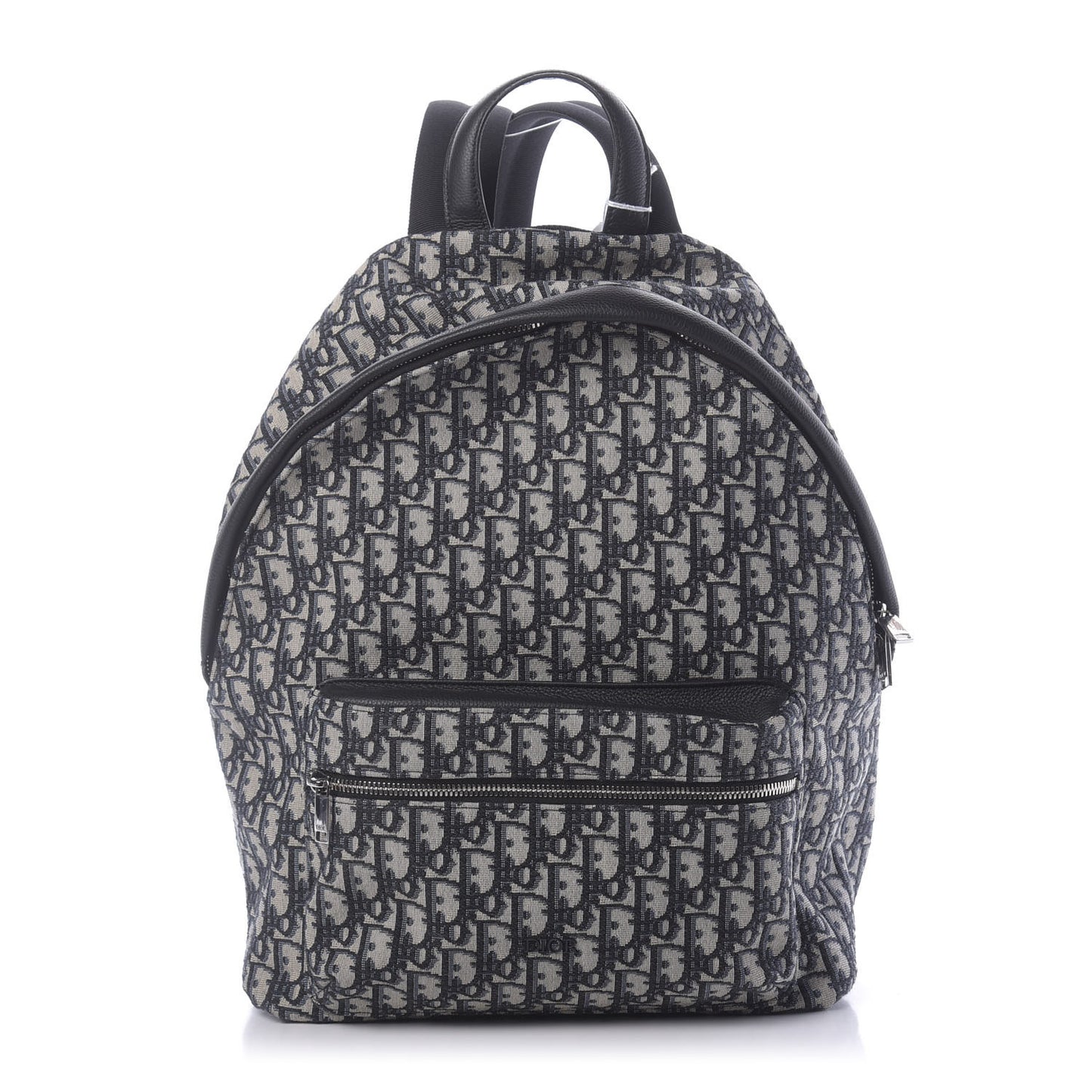 Oblique Calfskin Rider Backpack Beige Black