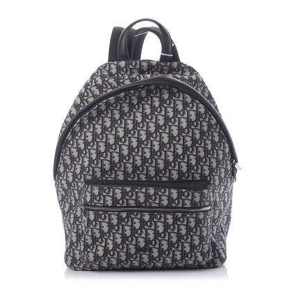 Christian Dior Oblique Calfskin Rider Backpack Beige Black 1 of 9