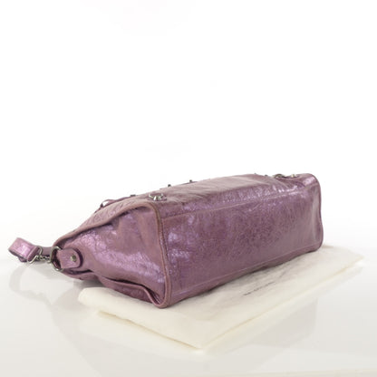 Balenciaga Metallic Agneau Classic Hardware City Purple 4 of 14