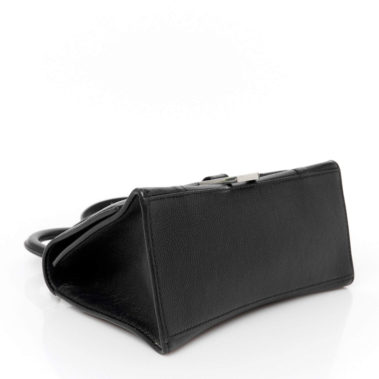 Balenciaga Grained Calfskin Small Hourglass Top Handle Bag Black 4 of 10