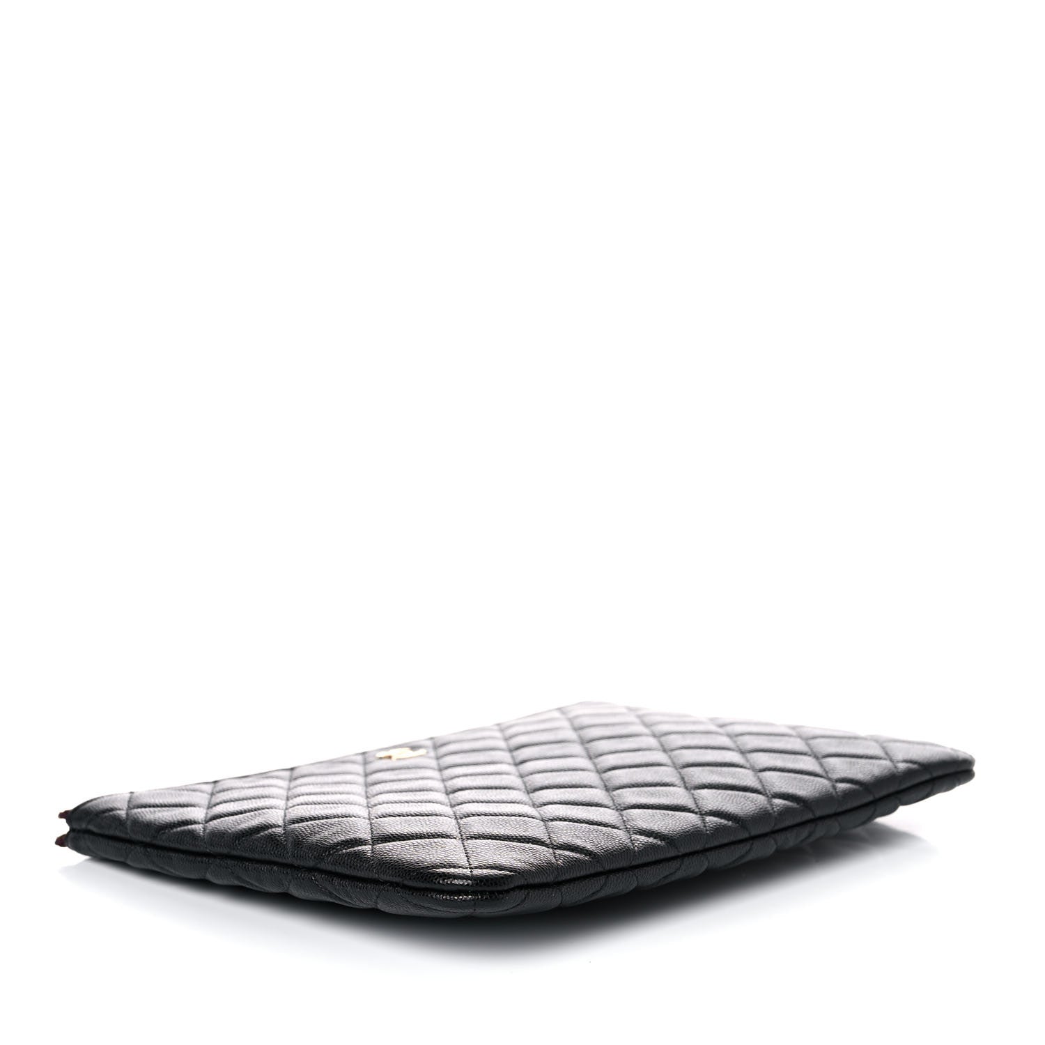 Chanel Caviar Quilted Medium Cosmetic Case Black 4 of 9