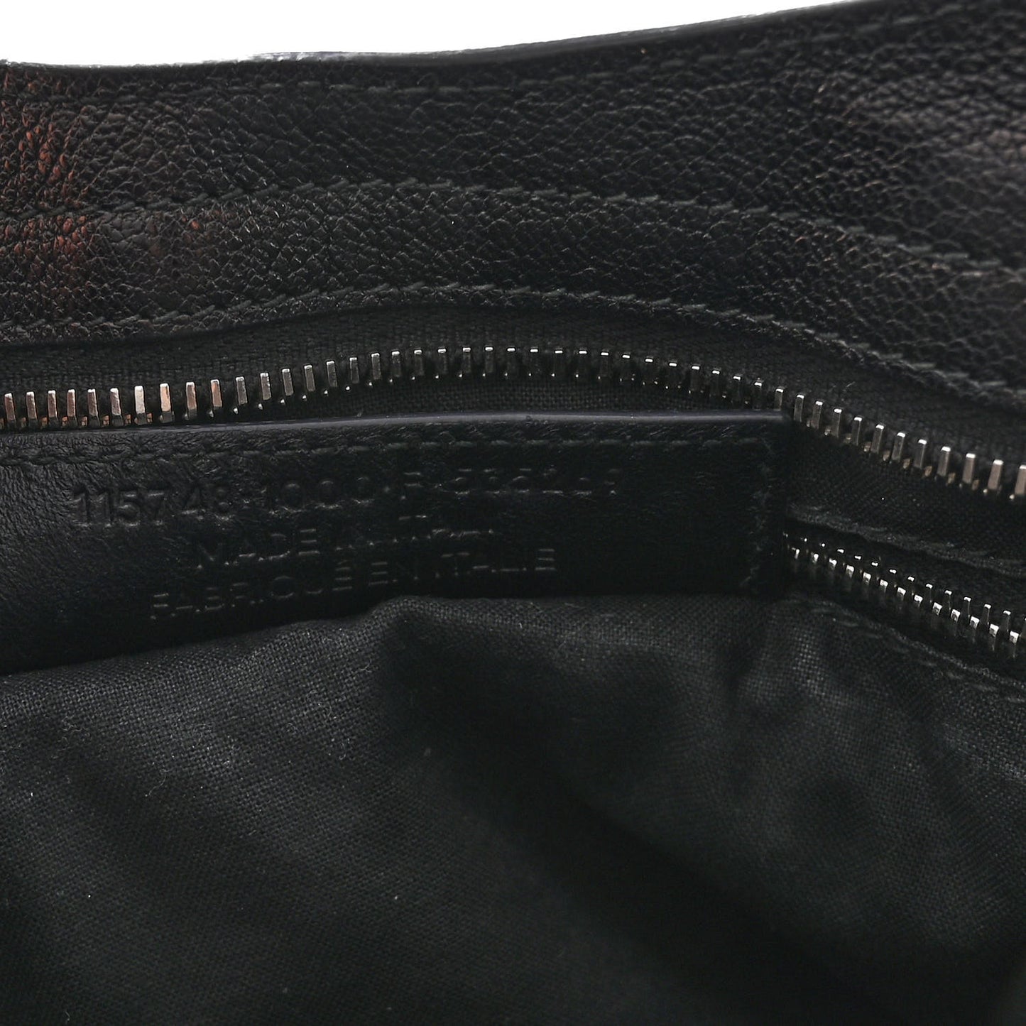 Chevre Silver Metallic Edge Hardware City Black