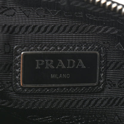 Prada Re-Nylon Saffiano Pocket Zippered Shoulder Bag Black 6 of 13