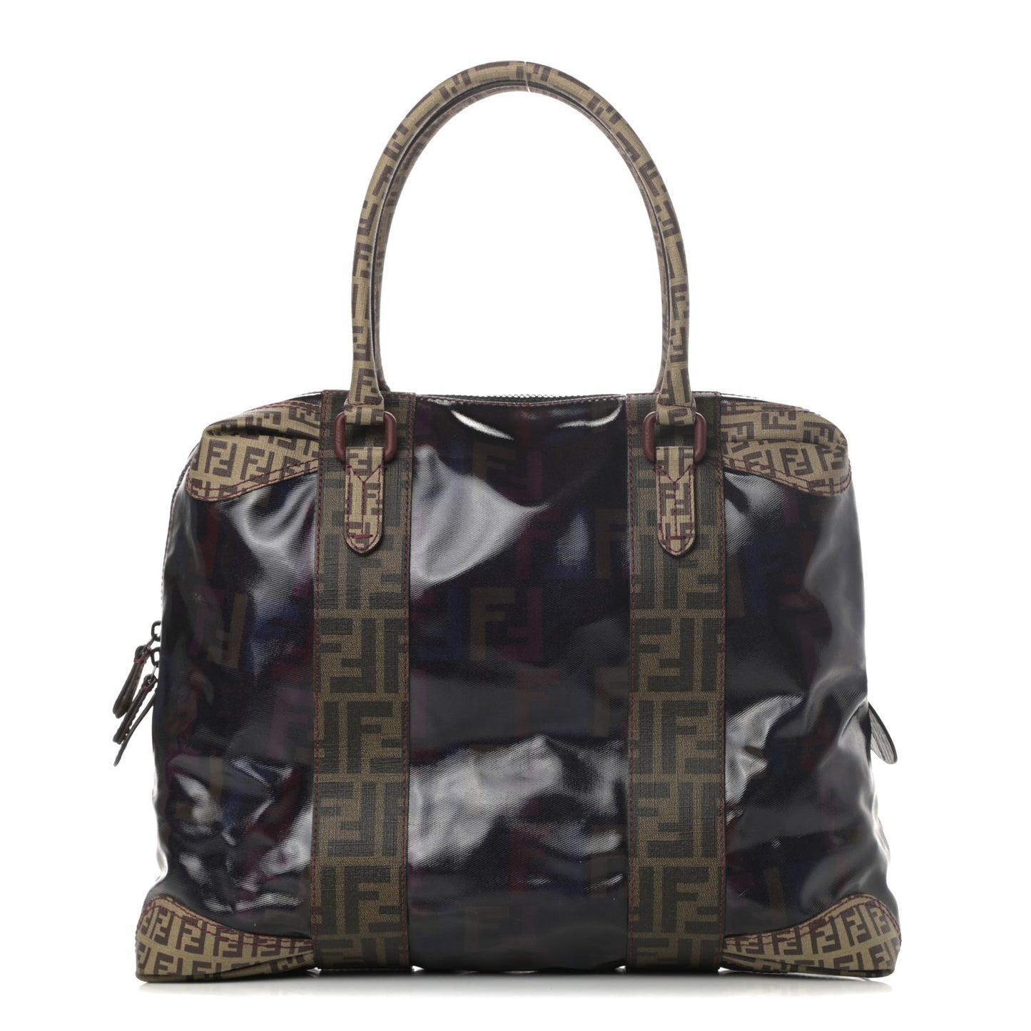 Zucca Zucchino Spalmati Large Mixed Media B Mix Tote Multicolor Tobacco