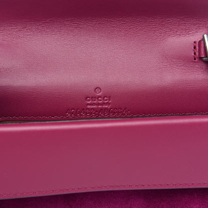 Gucci Velvet Super Mini Dionysus Shoulder Bag Fuchsia Violet Cyclamen 6 of 10