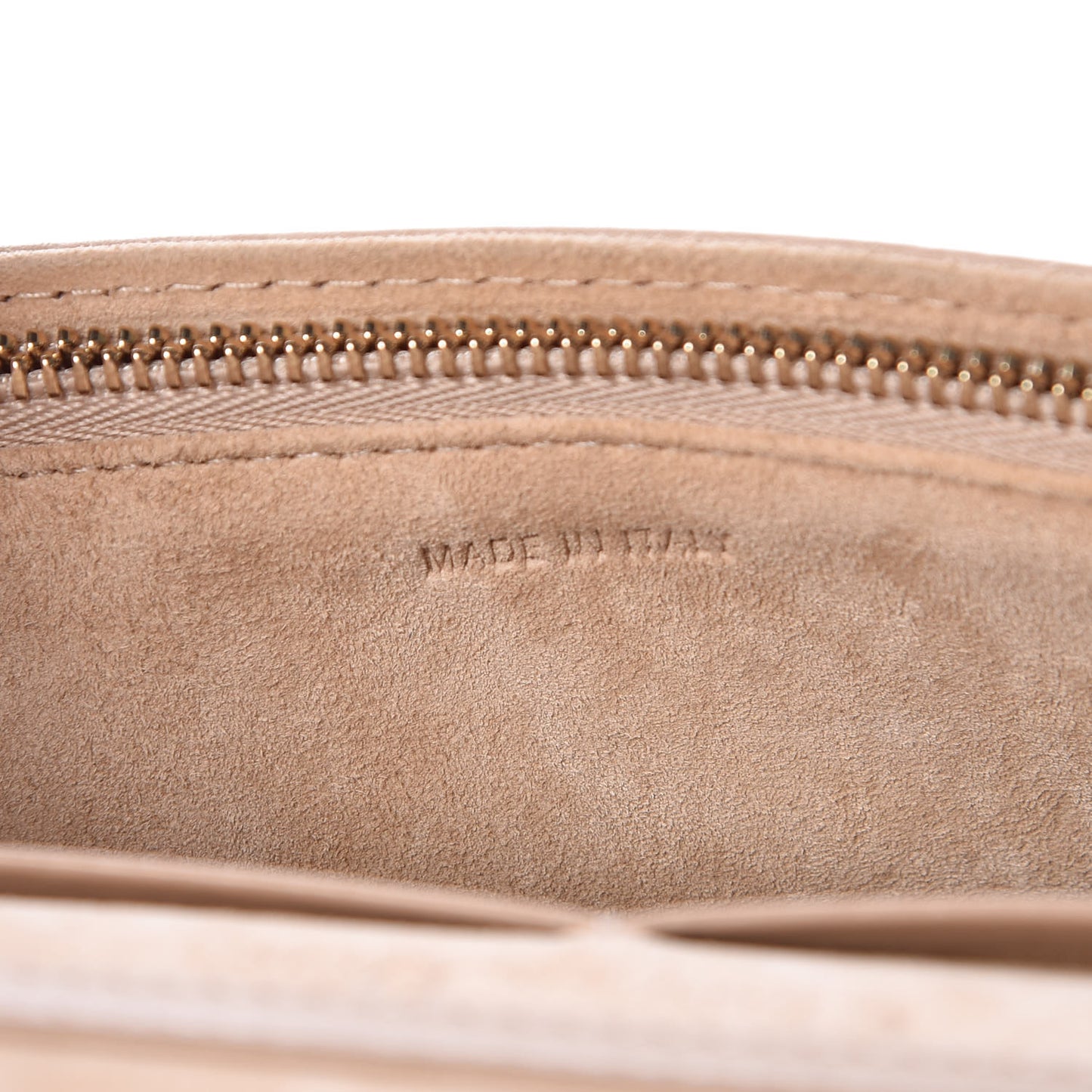 Grained Calfskin Diorama Wallet on Chain Pouch Nude