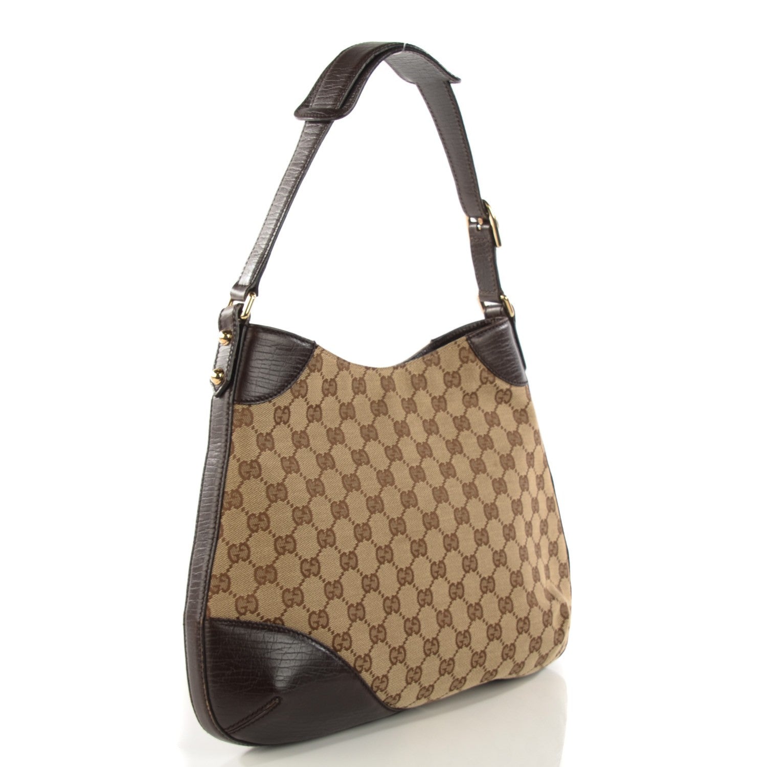 Gucci Monogram Hasler Hobo Dark Brown 3 of 7