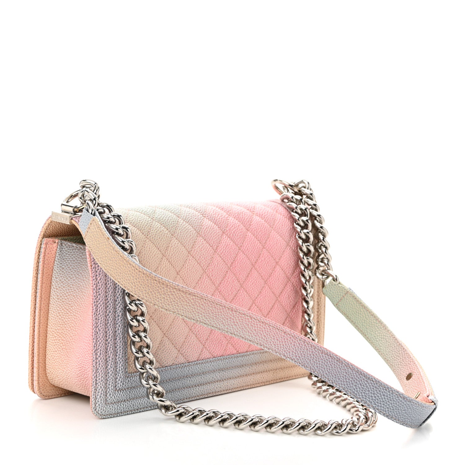 Chanel Caviar Quilted Medium Cuba Rainbow Boy Flap Multicolor 3 of 11