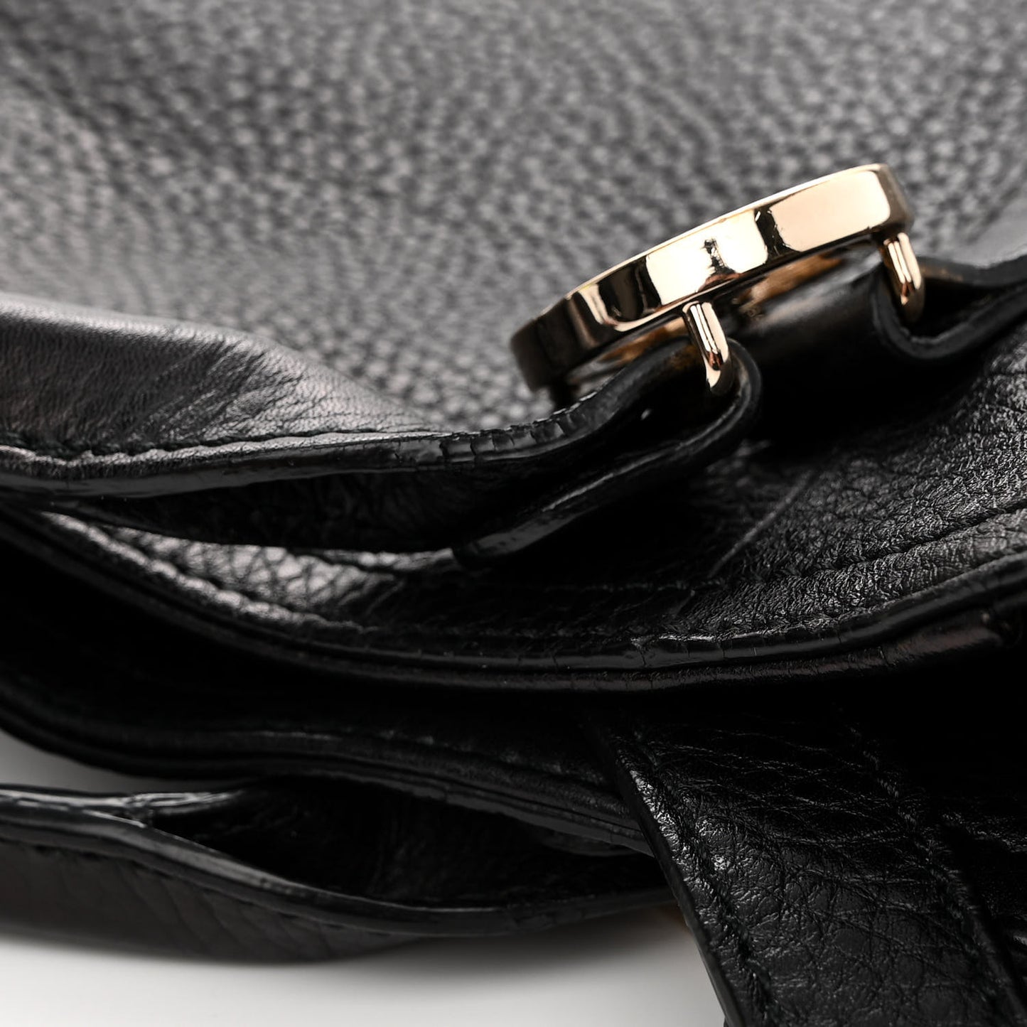 Cellarius Calfskin Medium Miss GG Top Handle Bag Black