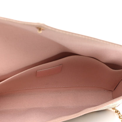 Louis Vuitton Damier Azur Calfskin Pochette Felicie Eau De Rose 5 of 10