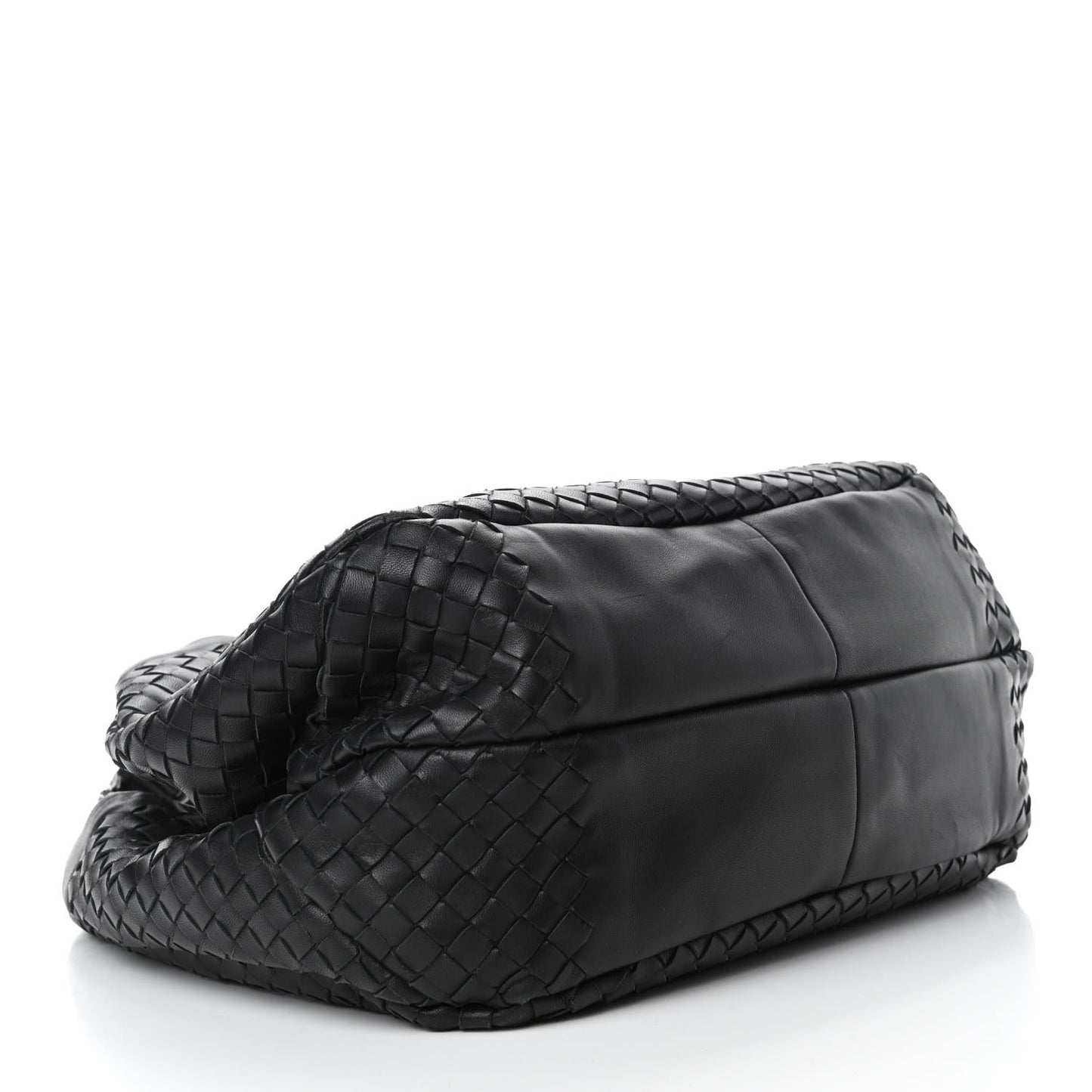 Nappa Intrecciato Medium Campana Hobo Black