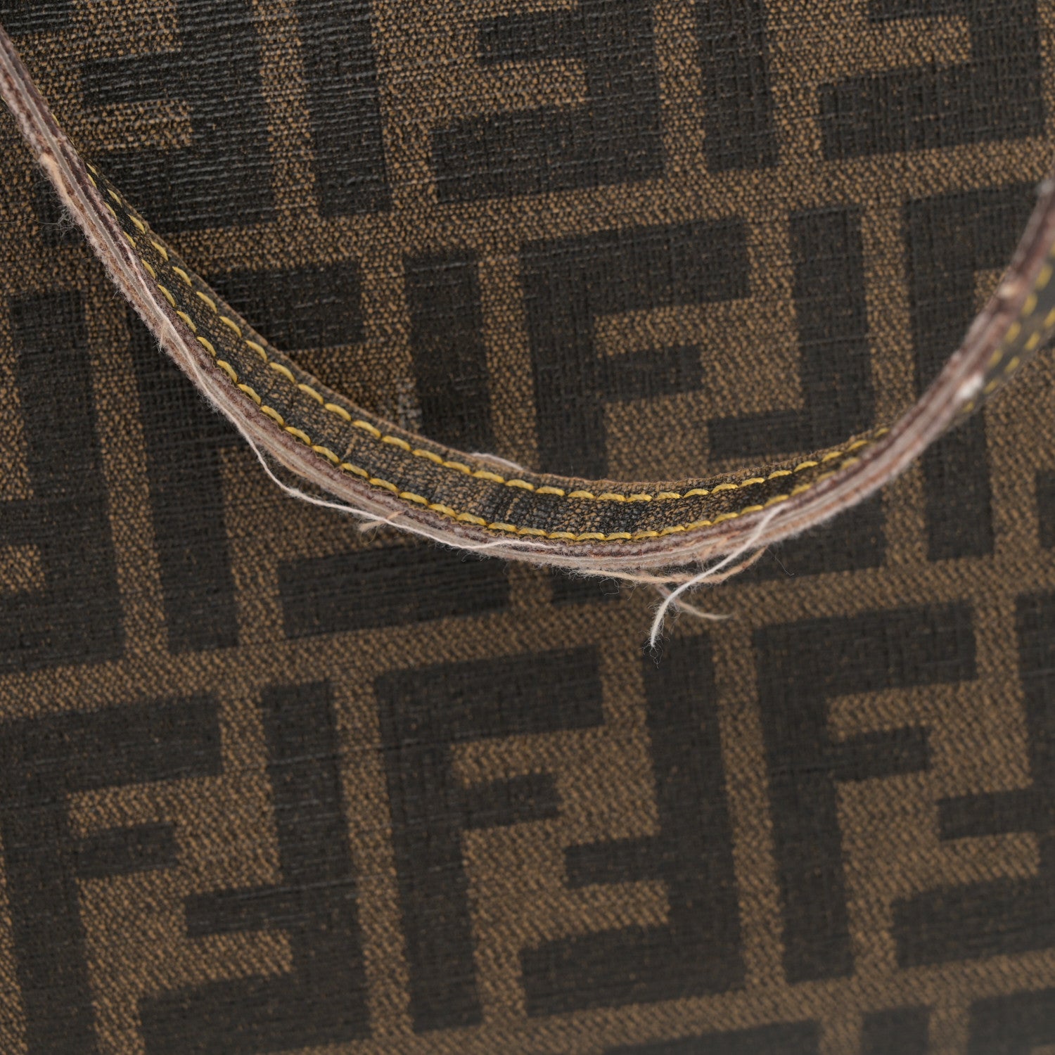 Fendi Zucca Spalmati Small Roll Tote Tobacco Yellow 13 of 18