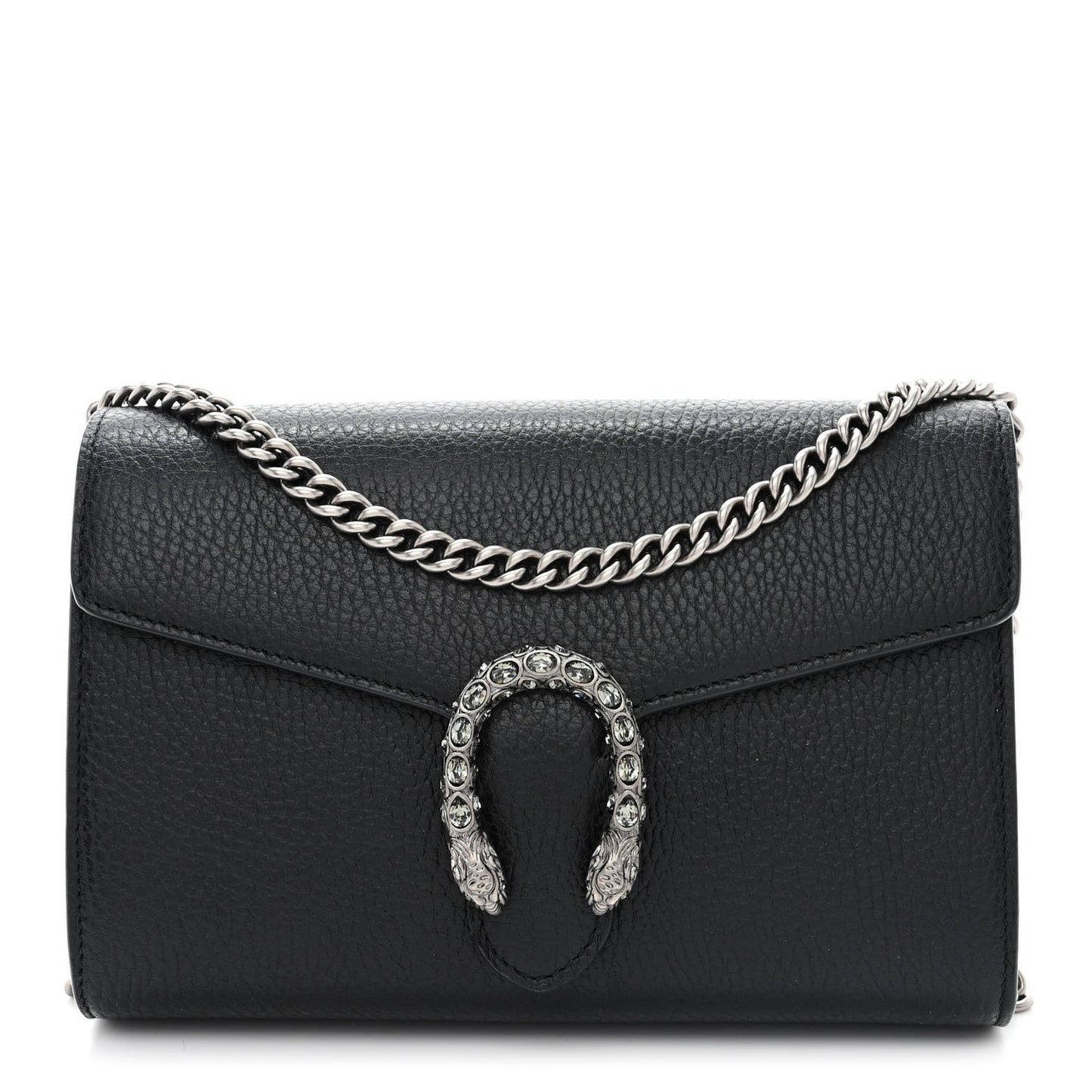 Calfskin Mini Dionysus Chain Wallet Black