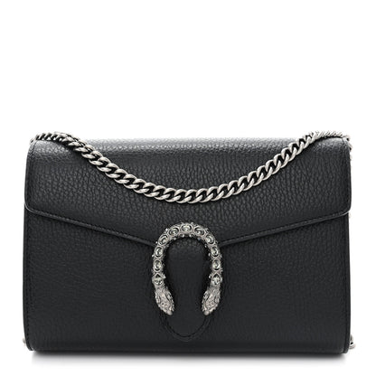 Gucci Calfskin Mini Dionysus Chain Wallet Black 1 of 12