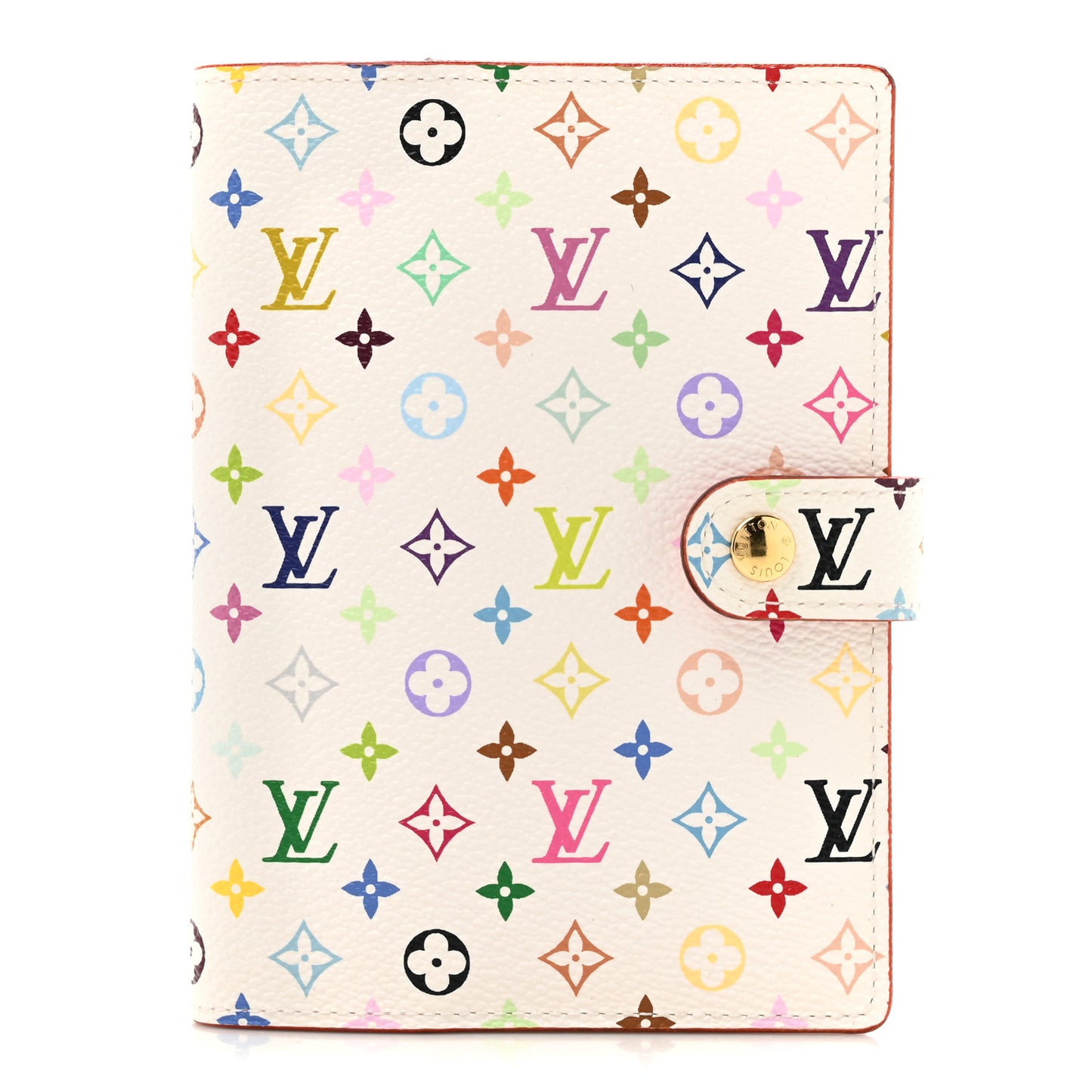 Monogram Multicolor Small Ring Agenda Cover White Litchi