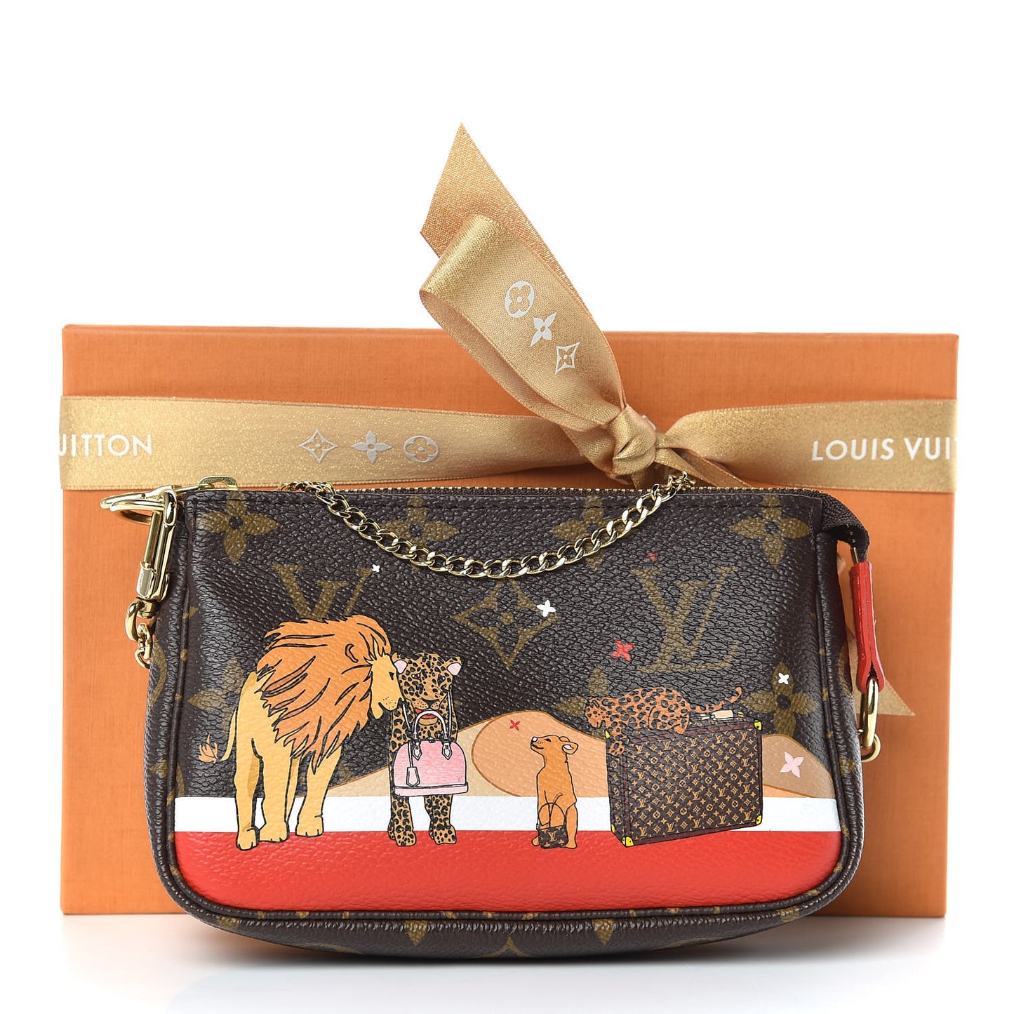 Monogram 2018 Christmas Animation Mini Cats Pochette Accessories