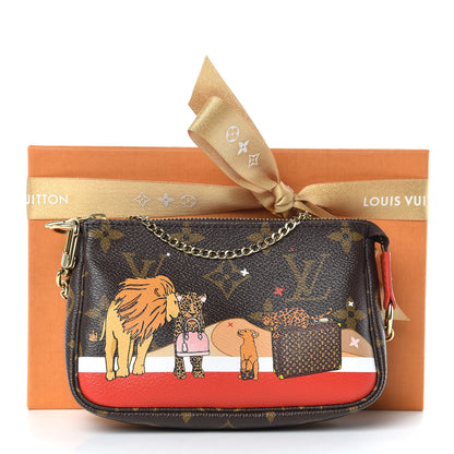 Louis Vuitton Monogram 2018 Christmas Animation Mini Cats Pochette Accessories 11 of 11