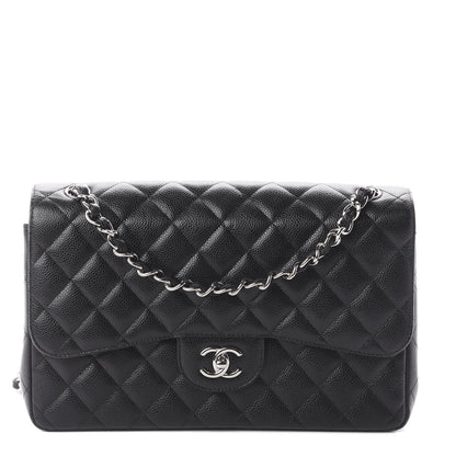 Chanel Caviar Quilted Jumbo Double Flap Black 1 of 9