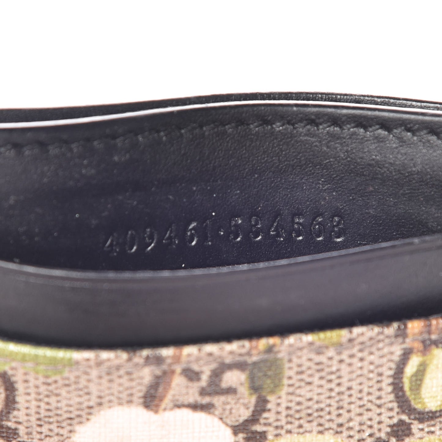 GG Supreme Monogram Blooms Card Holder Beige New Military Black