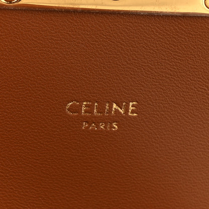 Celine Triomphe Canvas Calfskin Medium Triomphe Bag Tan 6 of 13