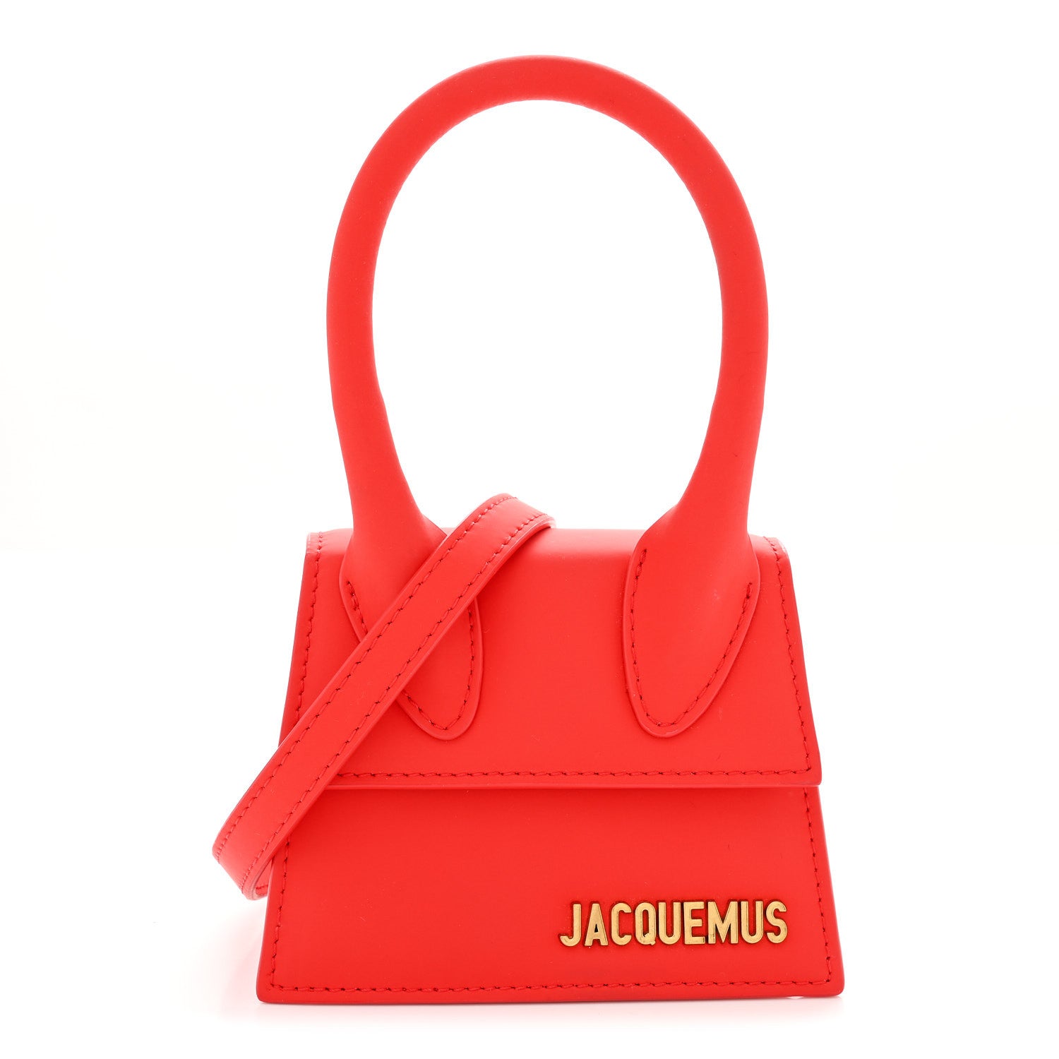 Jacquemus Rubberized Calfskin Le Chiquito Moyen Red 1 of 10