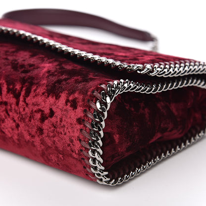 Stella McCartney Velvet Falabella Crossbody Bag Burgundy 9 of 9