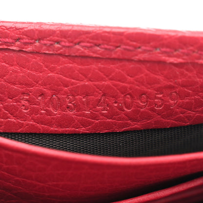 Gucci Dollar Calfskin Interlocking G Chain Wallet Red 7 of 11