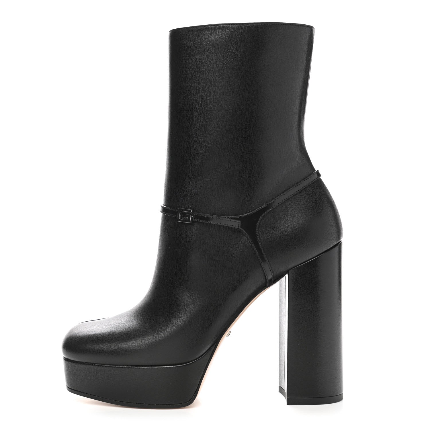 Gucci Kid Side Zip Tiarah Platform Boots 39 Black 1 of 9