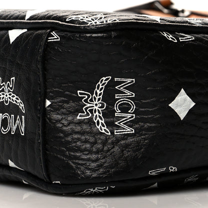 MCM Visetos Camera Crossbody Bag Black Cognac 8 of 8