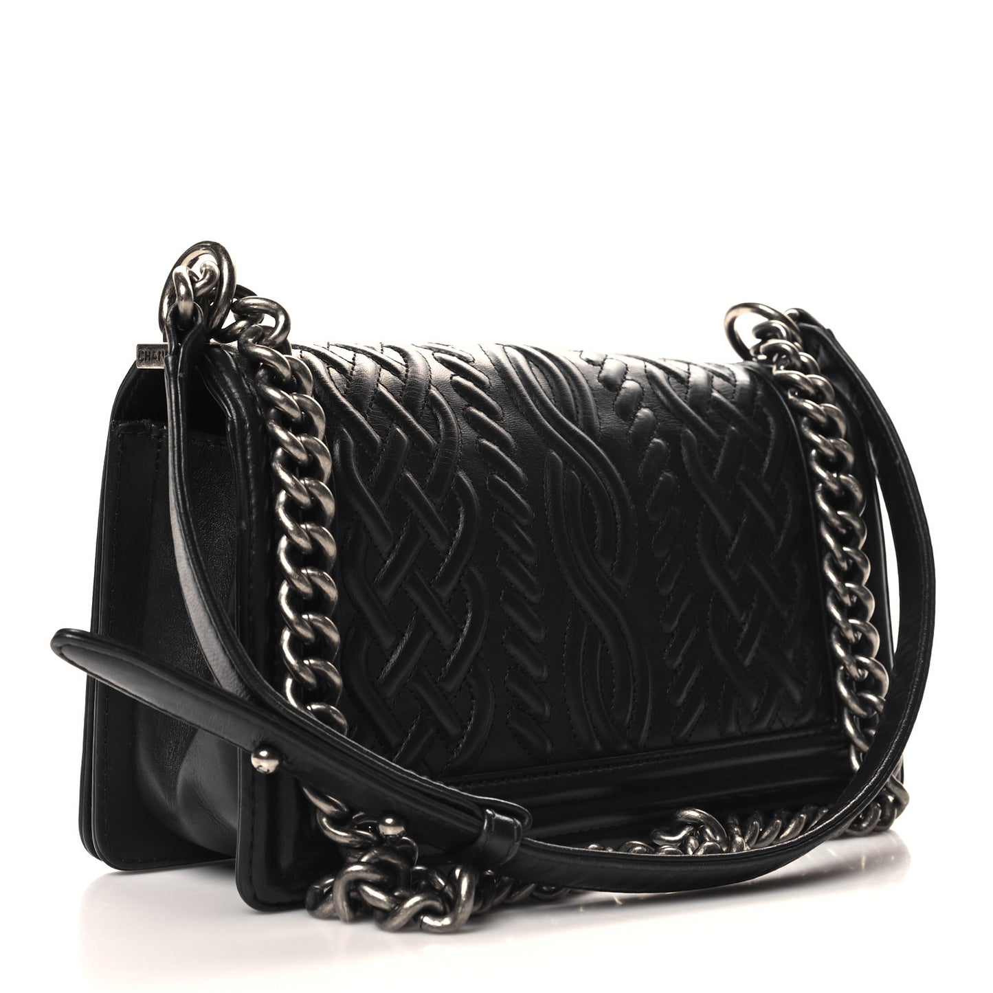 Lambskin Medium Celtic Boy Flap Black