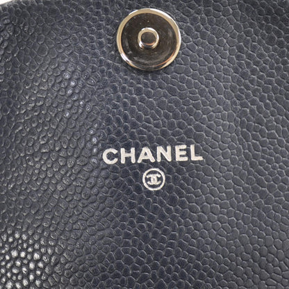 Chanel Caviar Half Moon Wallet On Chain Navy 7 of 11