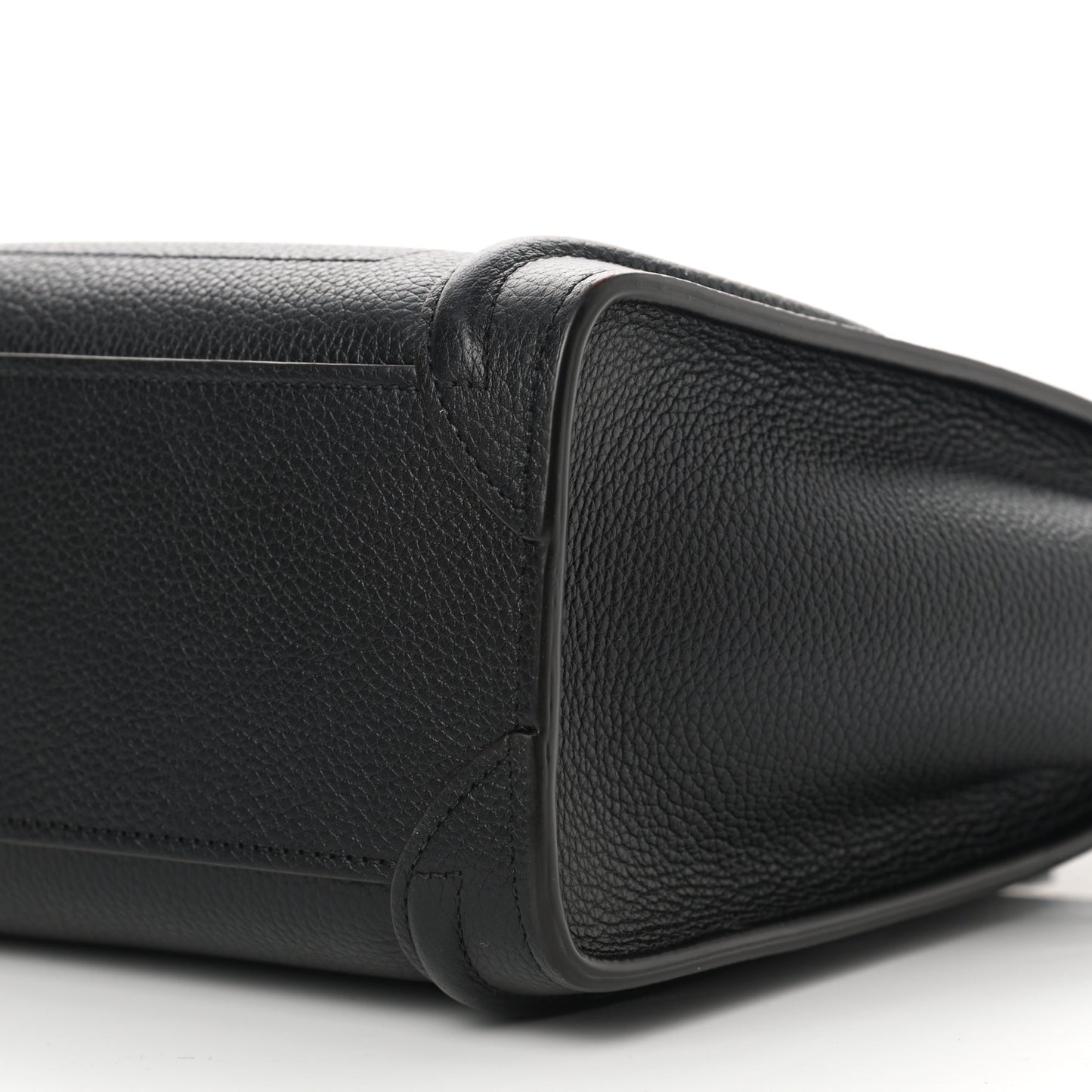 Drummed Calfskin Nano Luggage Black