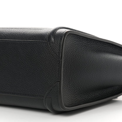Celine Drummed Calfskin Nano Luggage Black 10 of 12