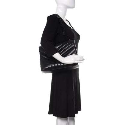Saint Laurent Calfskin Y Quilted Monogram Medium Loulou Chain Satchel Black 2 of 12