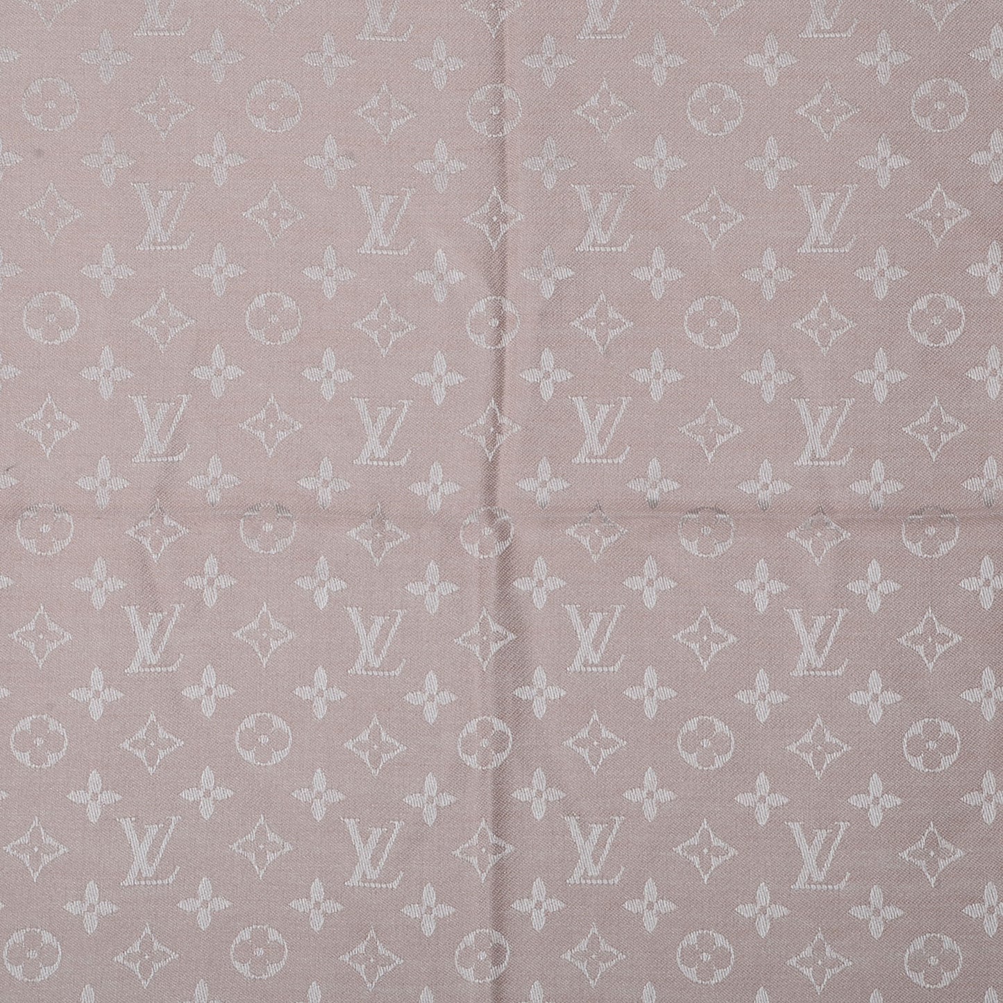 Silk Wool Monogram Denim Shawl Rose