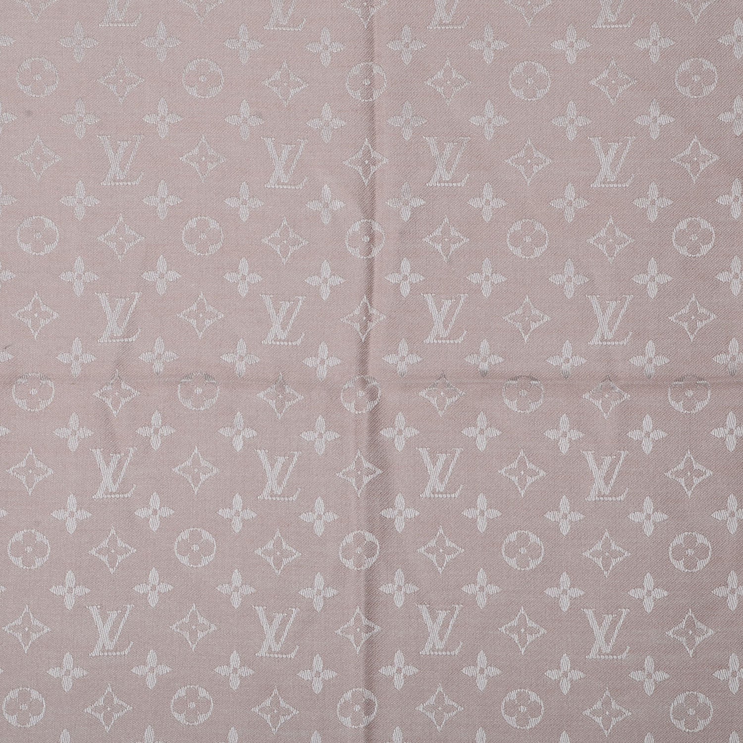 Louis Vuitton Silk Wool Monogram Denim Shawl Rose 1 of 5