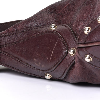 Gucci Guccissima Studded Web Pelham Shoulder Bag Dark Brown 8 of 9