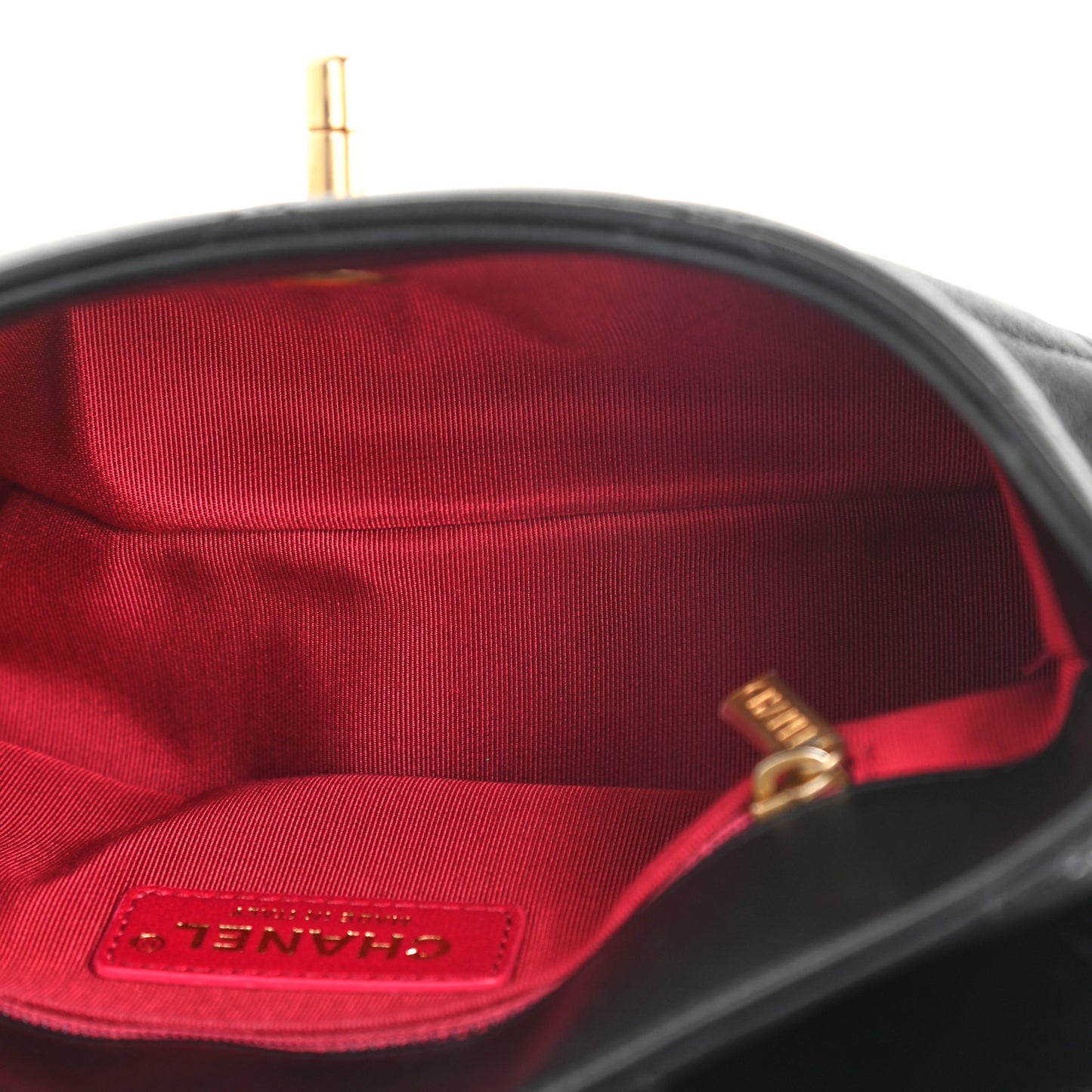 Lambskin Quilted Small La Parisienne Top Handle Flap Black