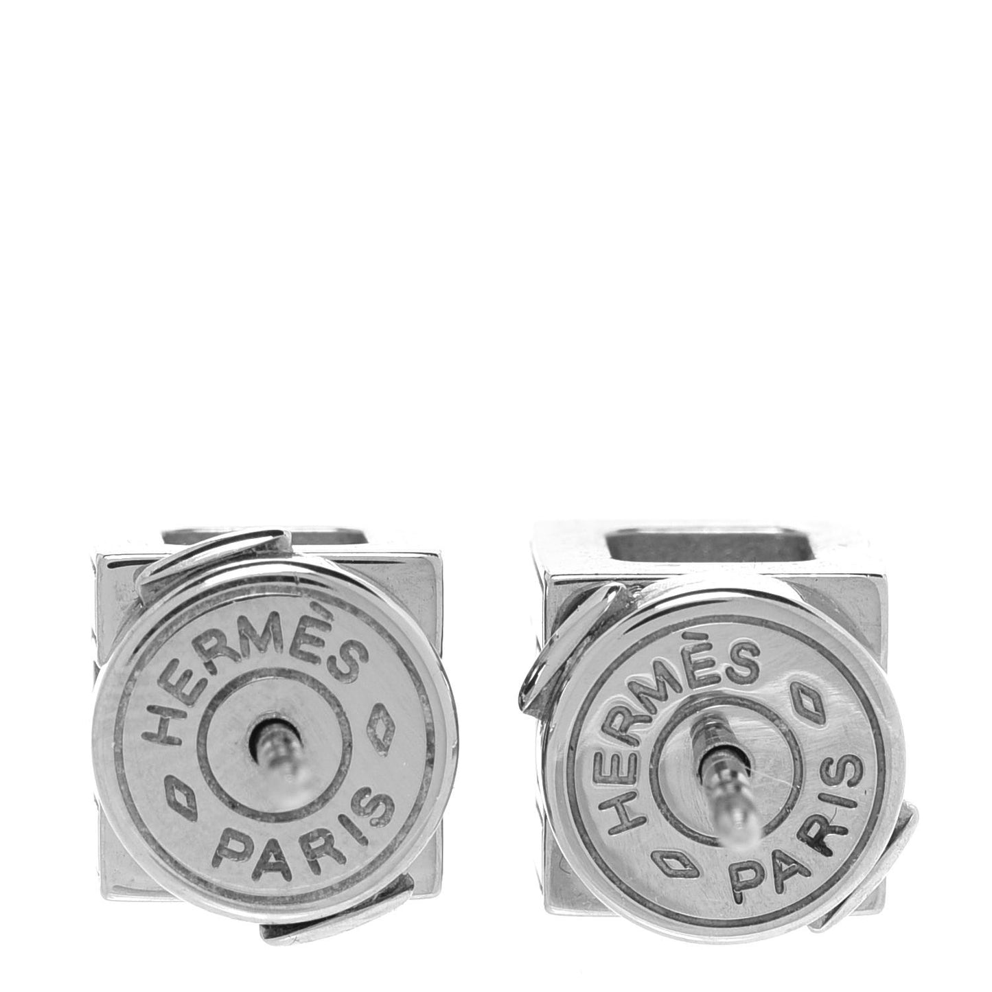 Palladium Lacquered Cage d'H Earrings Black