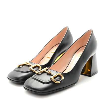 Gucci Malaga Kid Horsebit 75mm Pumps 38.5 Black 4 of 12