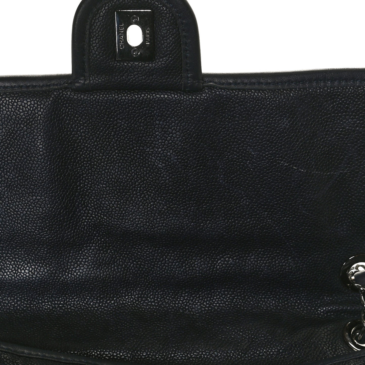 Caviar Quilted Medium French Riviera Flap Blue