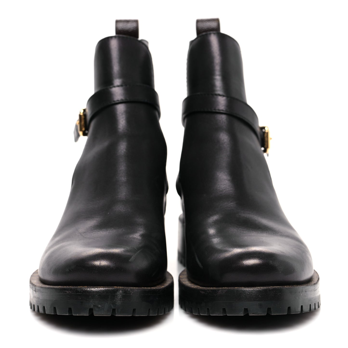 Calfskin Monogram Discovery Flat Ankle Boots 38.5 Black