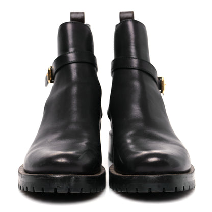 Louis Vuitton Calfskin Monogram Discovery Flat Ankle Boots 38.5 Black 2 of 8