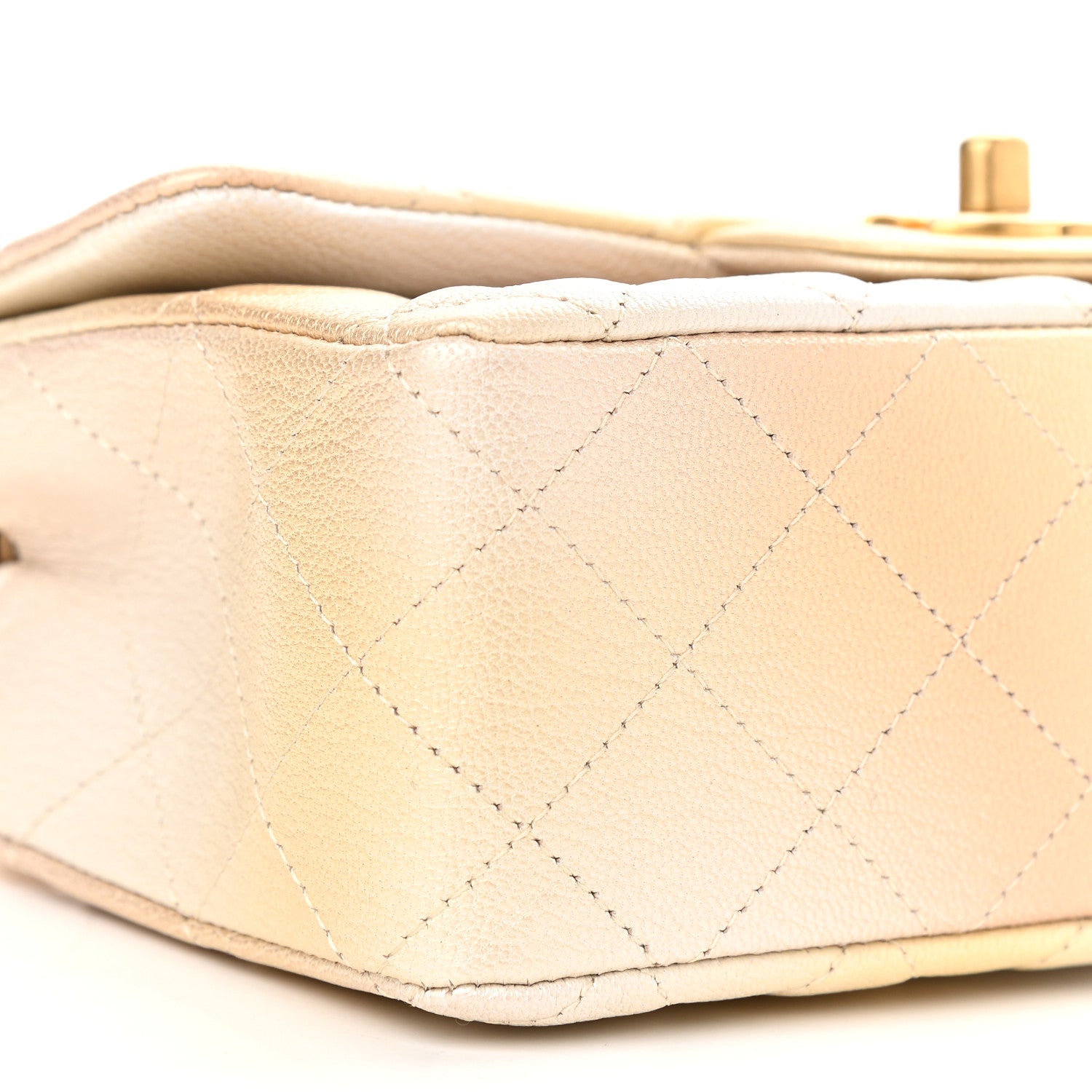 Chanel Metallic Goatskin Quilted Mini Rectangular Flap Gold 8 of 9