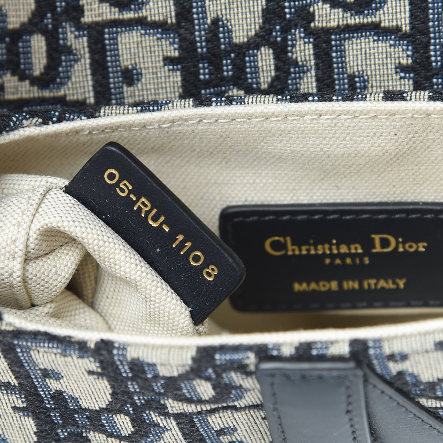Christian Dior Oblique Mini Saddle Bag Blue 7 of 11