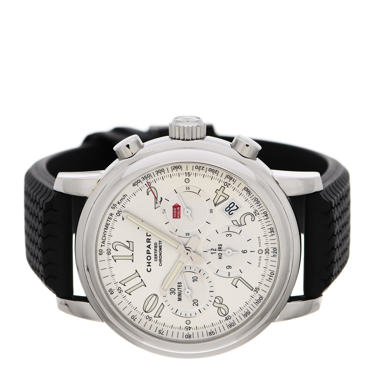 Chopard Stainless Steel Rubber 42mm 1000 Mille Miglia Chronograph Automatic Watch 2 of 7