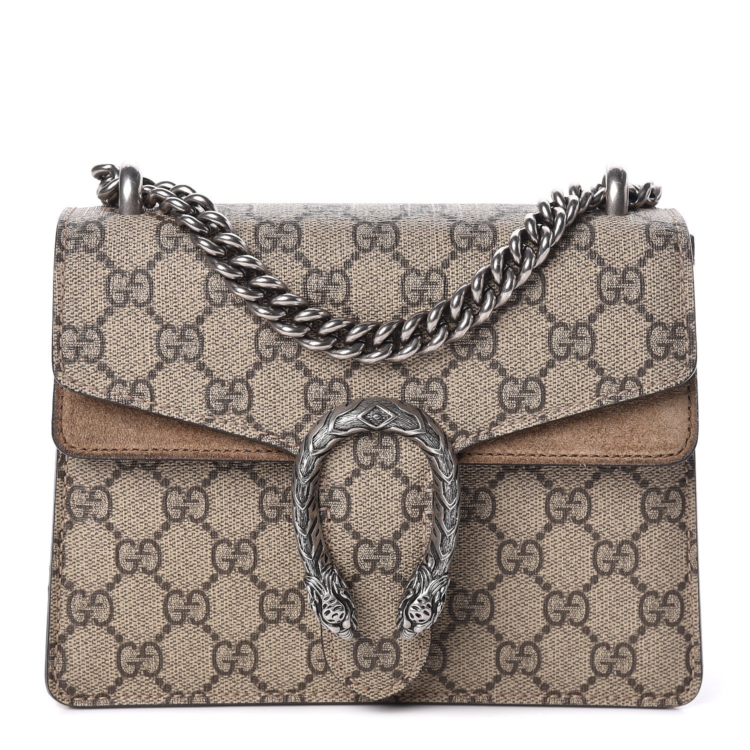 Gucci GG Supreme Monogram Mini Dionysus Shoulder Bag Taupe 1 of 12