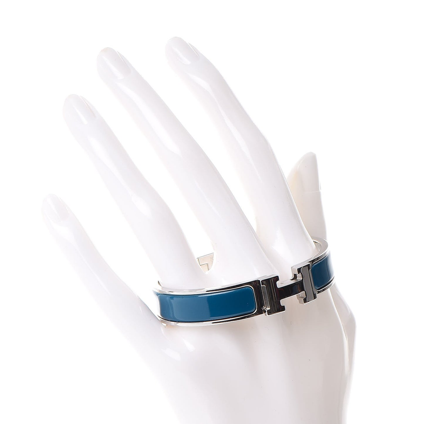 Enamel Narrow Clic Clac H Bracelet PM Bleu Profond